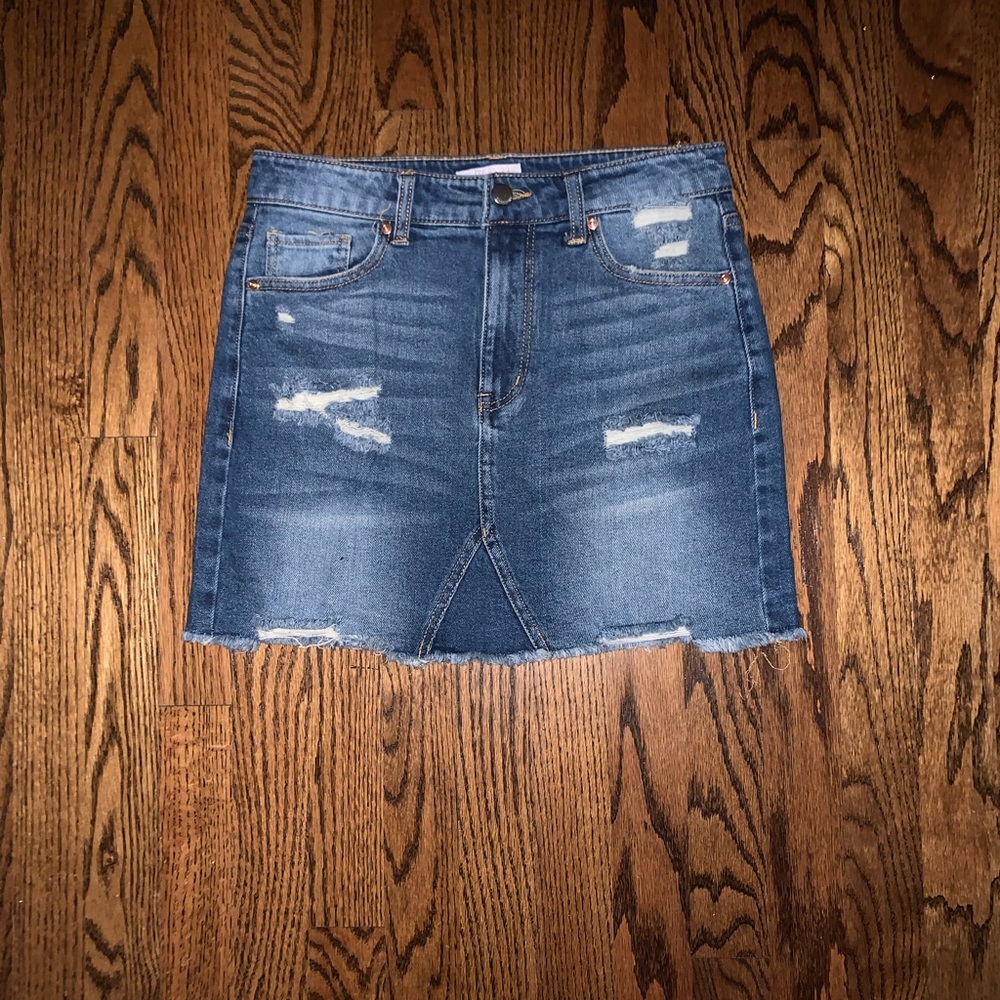 Jean mini skirt
